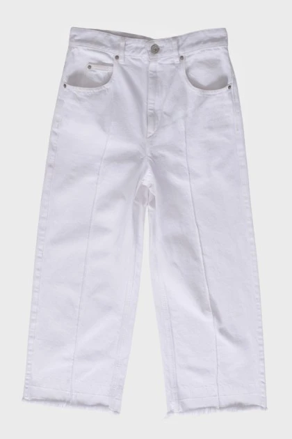 Белые широкие джинсы