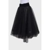 Черная юбка с фатином