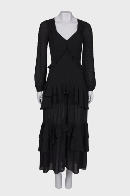 Черное платье с бисером 