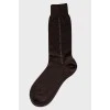 Чоловічі коричневі шкарпетки