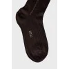 Мужские коричневые носки с логотипом бренда 