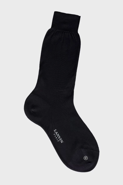 Чоловічі чорно-сині шкарпетки з логотипом
