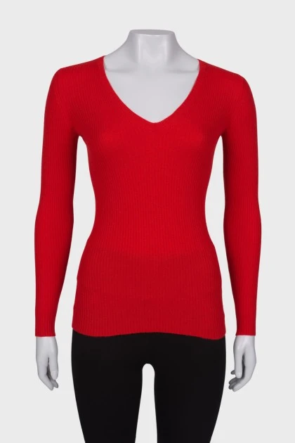 Кашеміровий светр з V-подібним вирізом