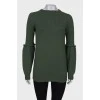 Кашемировый свитер зеленого цвета 