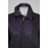 Темно-фиолетовая куртка в принт 