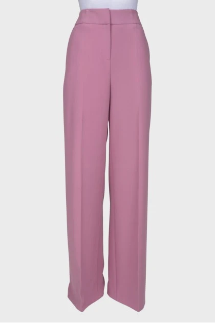 Розовые брюки-палаццо