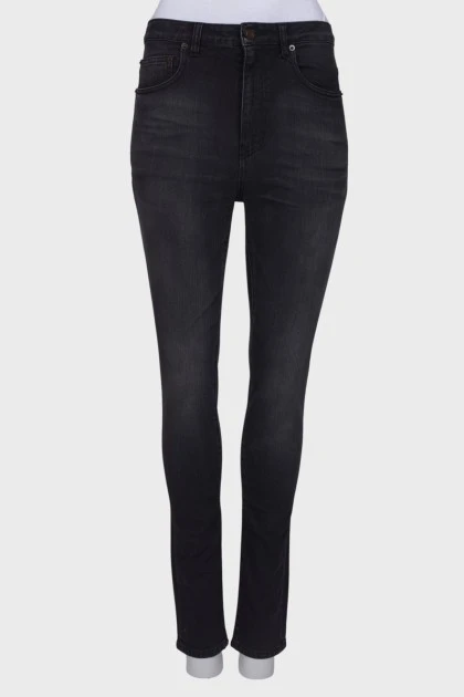 Темно-сірі джинси з биркою