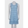 Мереживна блакитна сукня з биркою