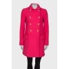 Рожеве пальто з вовни