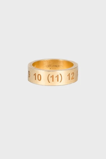 Серебреное кольцо с логотипом бренда 