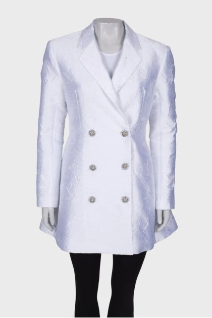 Белый пиджак с узором 
