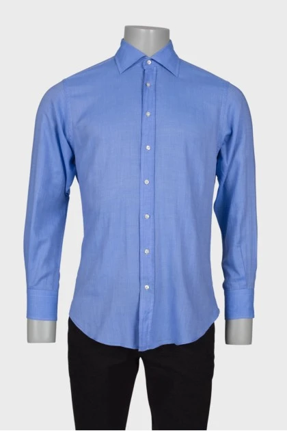 Мужская голубая классическая рубашка