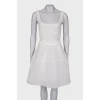 Біла сукня з візерунком-сітка