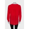 Шелковая красная блуза