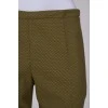 Зеленые прямые брюки с узором
