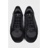 Комбіновані кросівки чорного кольору