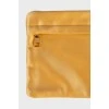 Текстильный клатч желтого цвета 