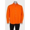 Мужская рубашка ярко-оранжевого цвета 