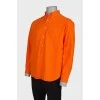 Мужская рубашка ярко-оранжевого цвета 