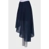 Темно-синяя юбка с асимметричным подолом 