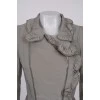 Куртка декорированная серебристой фурнитурой 