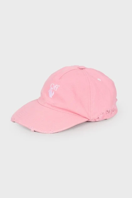 Розовая кепка с биркой 