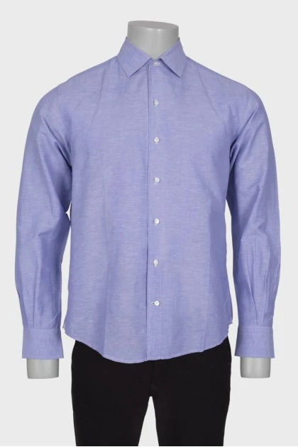 Мужская рубашка светло-фиолетового цвета 