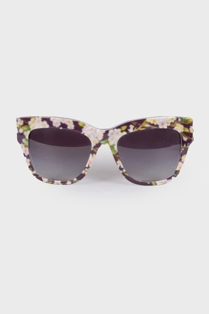 Солнцезащитные очки с цветочным принтом