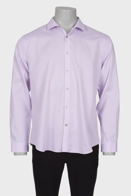Мужская классическая лиловая рубашка