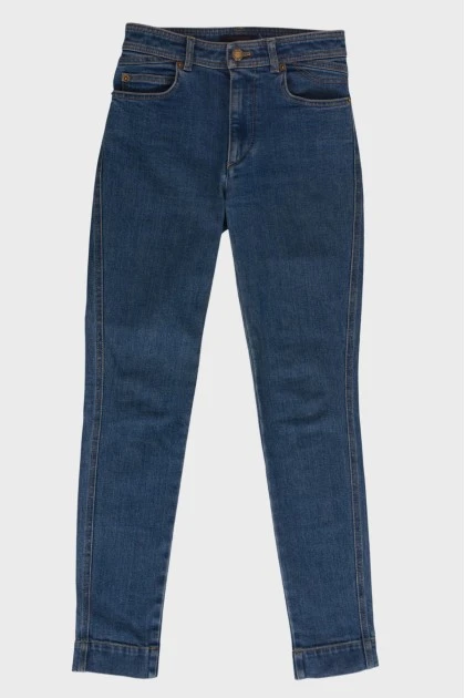 Синие джинсы skinny