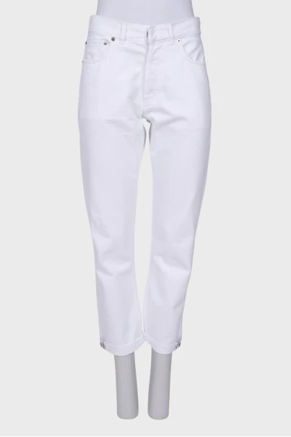 Білі джинси прямого крою