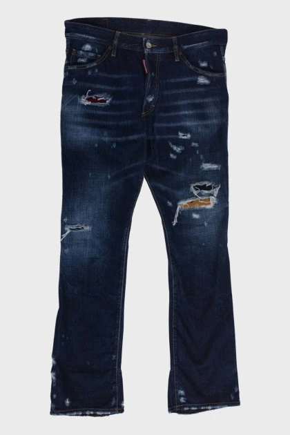 Чоловічі джинси з рваним ефектом