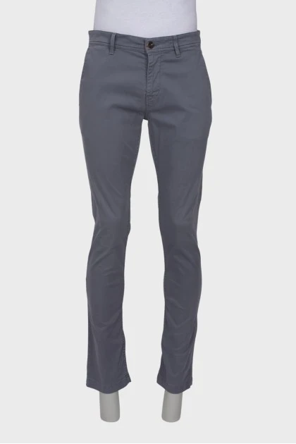 Мужские брюки светло-серого цвета 
