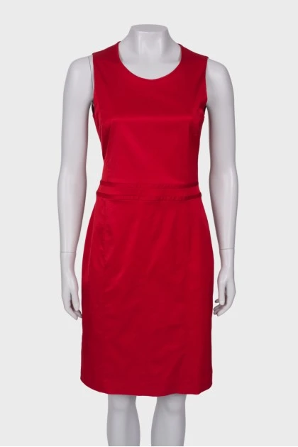 Сукня міді червоного кольору