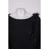 Черный свитер из альпаки