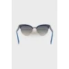 Синие солнцезащитные очки browline