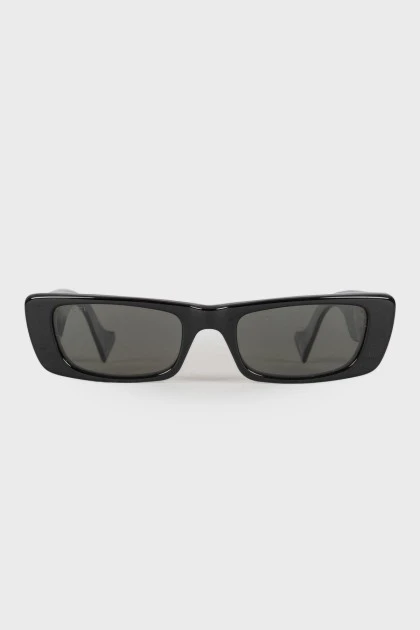 Прямоугольные черные солнцезащитные очки 
