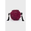 Текстильна пурпурна сумка
