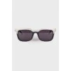 Серебристо-черные солнцезащитные очки 
