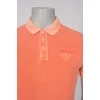 Мужская светло-оранжевая футболка поло 