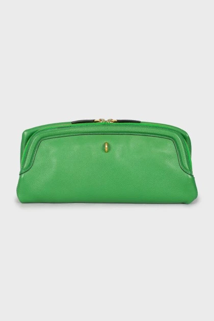 Зеленая сумка клатч