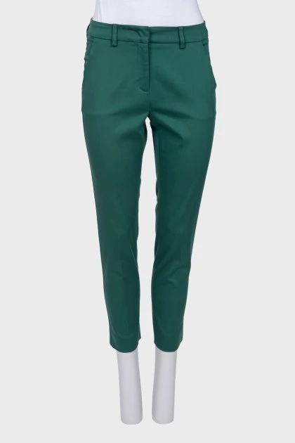 Класичні штани зеленого кольору