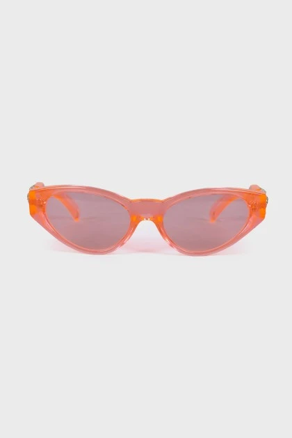 Оранжевые полупрозрачные солнцезащитные очки 