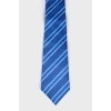 Голубой галстук в принт с биркой