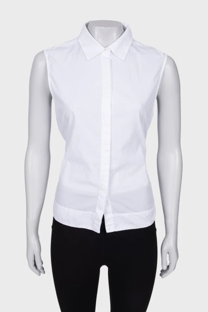 Біла блузка на зав'язках