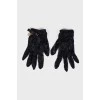 Мереживні чорні рукавички