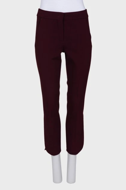 Классические брюки бордового цвета