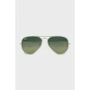 Солнцезащитные очки авиаторы зеленого цвета