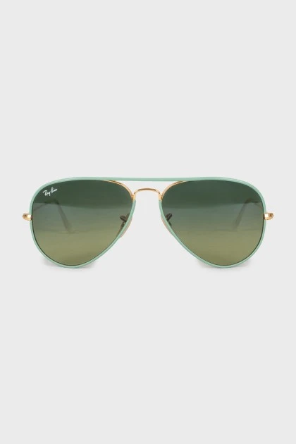 Сонцезахисні окуляри авіатори зеленого кольору