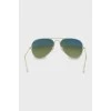Солнцезащитные очки авиаторы зеленого цвета